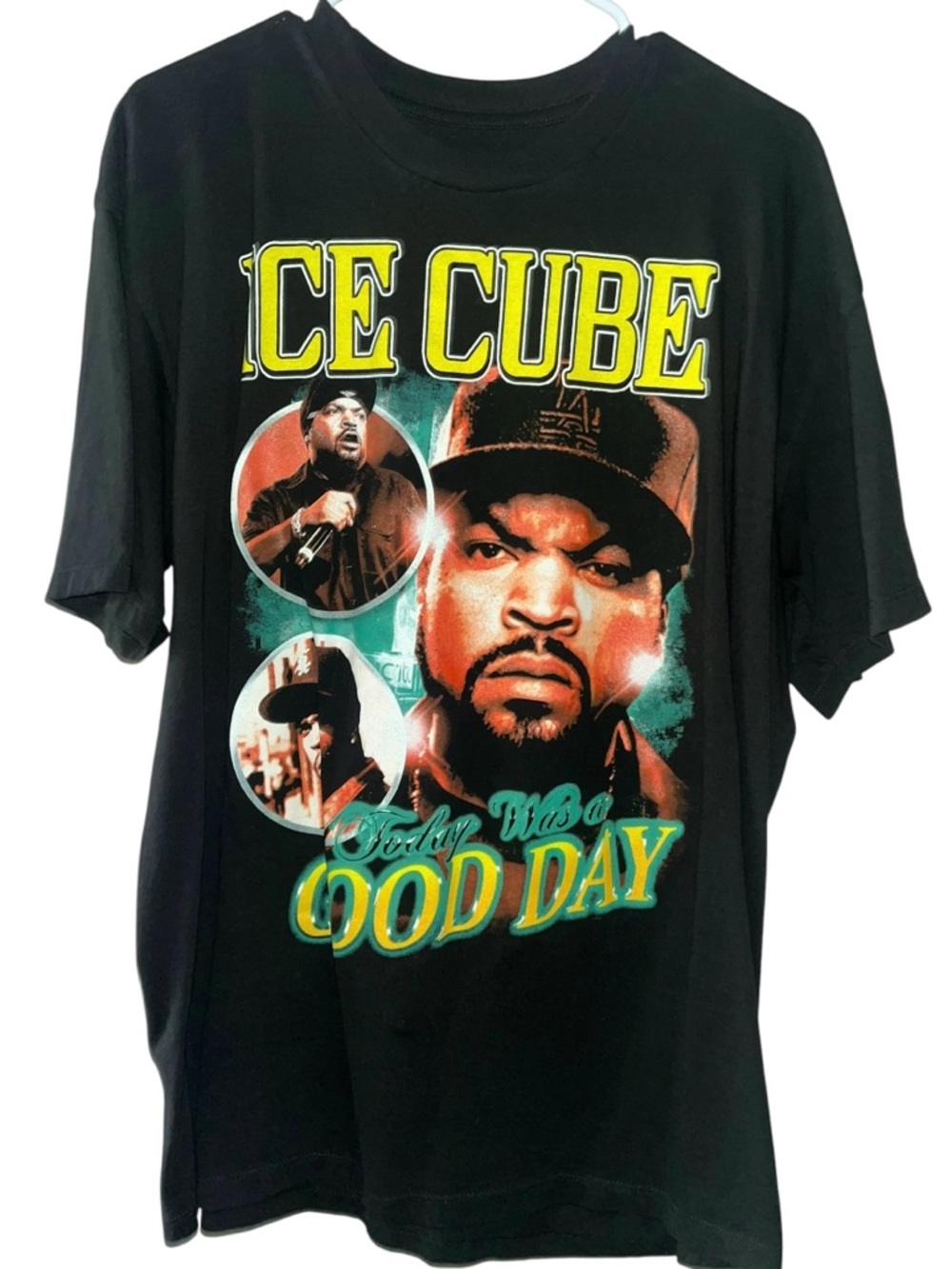 🔴Ice Cube 'Today Was a Good Day' Black Graphic Short-Sleeve Tee